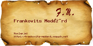 Frankovits Medárd névjegykártya